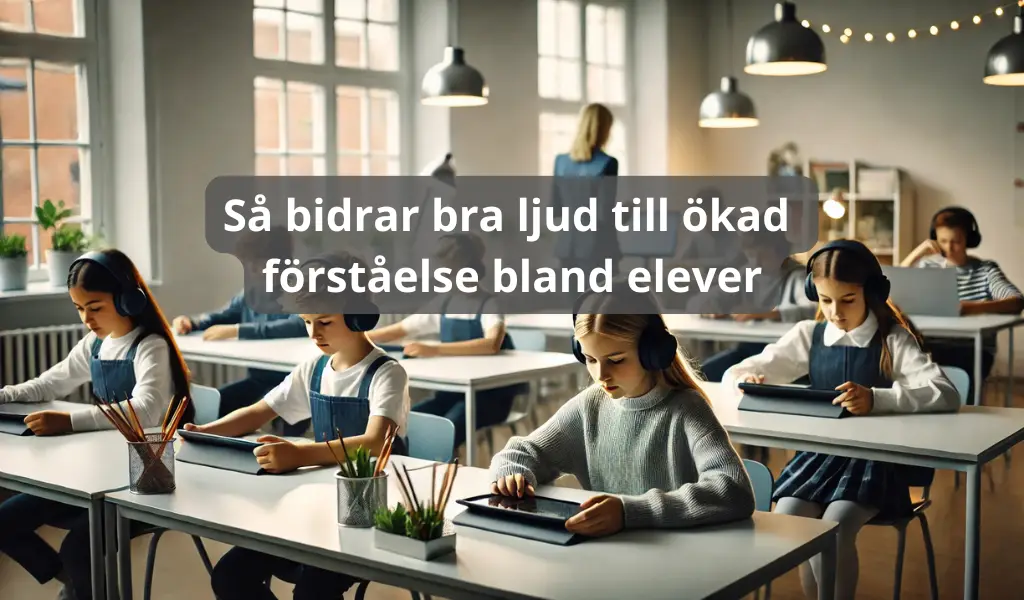 Så bidrar bra ljud till ökad förståelse bland elever"
